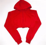 Cropped Hoodie W/ Zipper